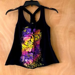 OP tie dye silk screen tank